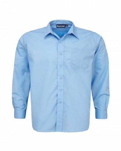 REF. MTX-002, BOYS LS SHIRT-BLUE